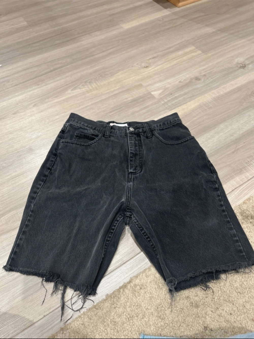 Vintage Guess Black Washed Denim Shorts